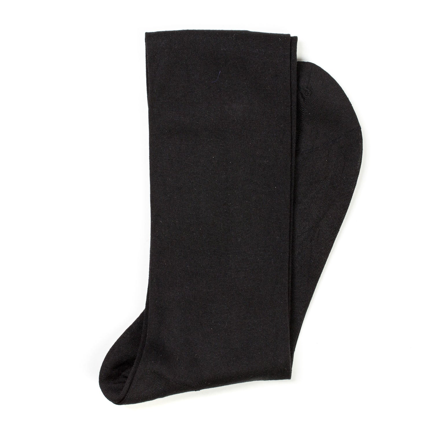 Black Knee Sock "Soiree" made of pure Silk